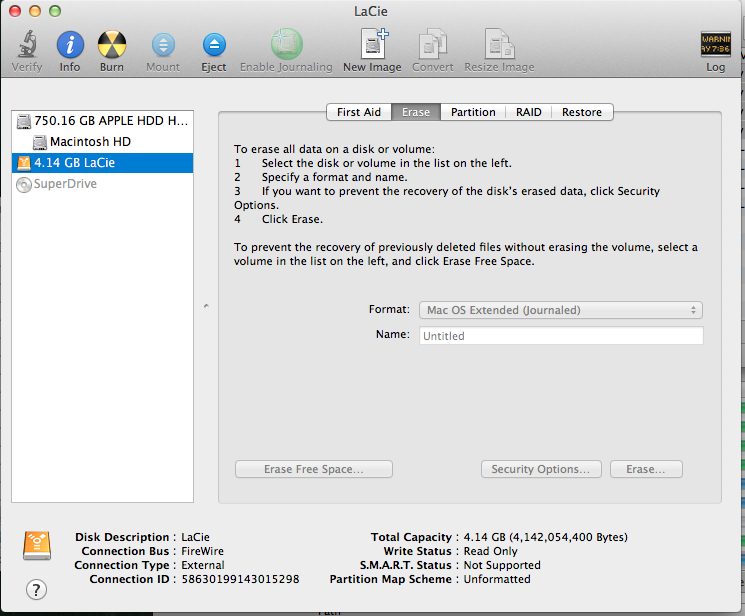 format an external drive for a mac